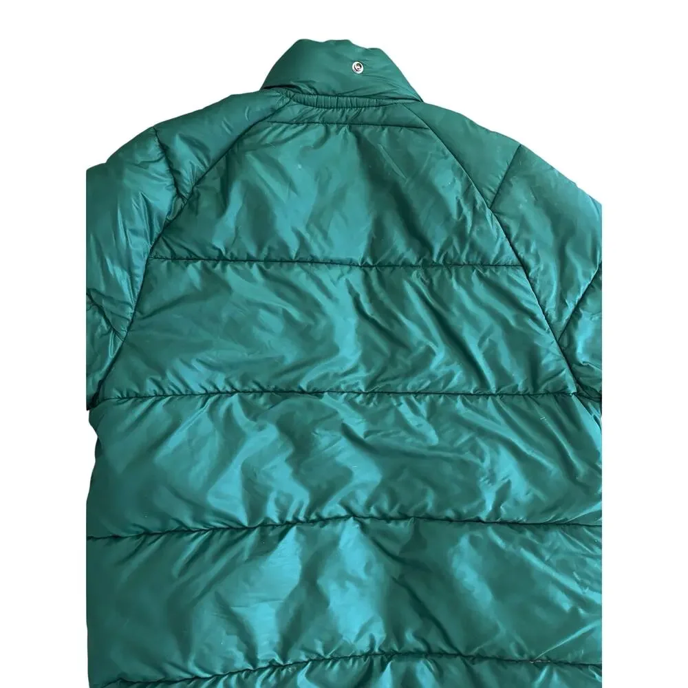 Vintage Columbia Sportswear Co Green Puffer Jacket Mens Medium Snap Zip Coat